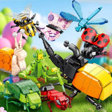 Set construcție educativ STEM Flippy Lumea Insectelor Mini, gândac scarabeu, detaliu piese