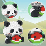 Set construcție Flippy Panda cu Pepene Verde lângă cutie originală, 160 piese incluse