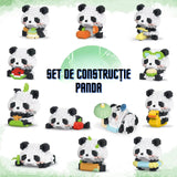 Jucărie educativă STEM Flippy Panda Rață, 179 piese construcție, vedere din spate, albastru închis