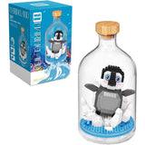 Set de Construit in Sticla, Flippy, 553 Piese, din Plastic, +14 Ani, 10 x 19.6 cm, Model Pinguin, Multicolor - vivimall.ro