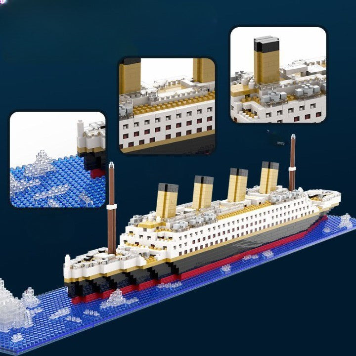 Set De Constructie Vaporul Titanic, 6 Ani, Ornament Creativ, 1787 De Piese, Resigilat - vivimall.ro