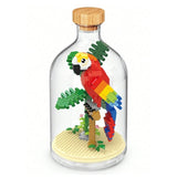 Set de Construit in Sticla, Vivimall, 483 Piese, din Plastic, +14 Ani, 10 x 19.6 cm, Model Papagal, Multicolor - vivimall.ro