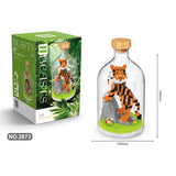 Set de Construit in Sticla, Flippy, 704 Piese, din Plastic, +14 Ani, 10 x 19.6 cm, Model Tigru, Multicolor - vivimall.ro
