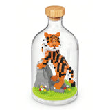 Set de Construit in Sticla, Flippy, 704 Piese, din Plastic, +14 Ani, 10 x 19.6 cm, Model Tigru, Multicolor - vivimall.ro