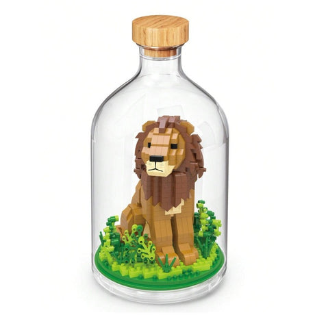 Set de Construit in Sticla, Flippy, 728 Piese, din Plastic, +14 Ani, 10 x 19.6 cm, Model Leu, Multicolor - vivimall.ro