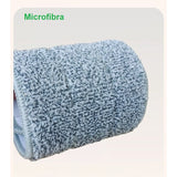 Set de Curatenie, Vivimall, Mop si Galeata, Capacitate 5.7 l, 4 Rezerve Microfibra Incluse, Plastic, Utilizare Umeda/Uscata, Stoarcere Fara Maini, Albastru/Alb - vivimall.ro