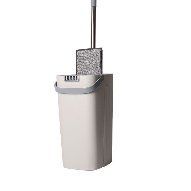 Set De Curatenie, Mop Si Galeata, Capacitate 5.7 L, 4 Rezerve Microfibra Incluse, Plastic, Utilizare Umeda/Uscata, Stoarcere Fara Maini - vivimall.ro