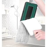 Set de curatenie Vivimall, mop si galeata, galeata 6 l, 2 rezerve microfibra incluse, design modern, pentru interior, material plastic, peri sintetici, plat, cu storcere, bej - vivimall.ro