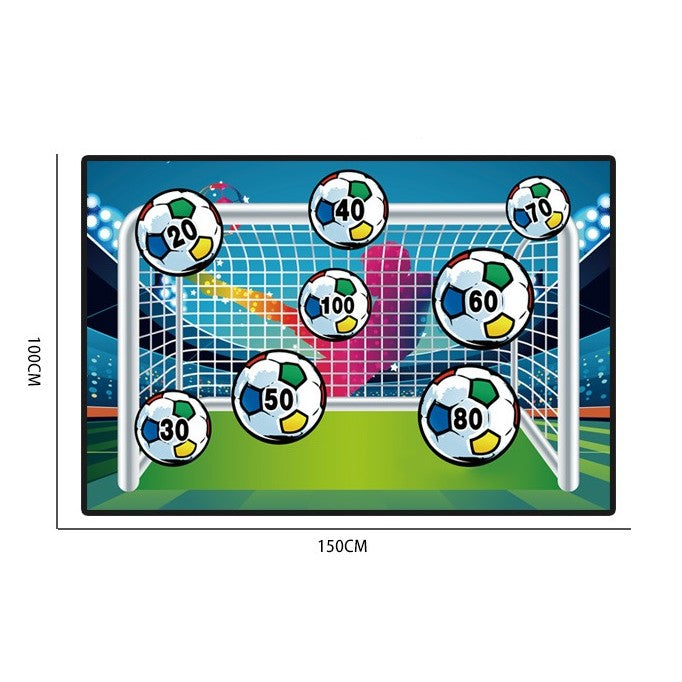 Set De Fotbal Joc Recreativ Pentru Copii, Minge Cu Scai, Poarta Din Material Textil, 150 X 100 Cm, Multicolor