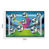 Set de Fotbal Flippy, Joc Recreativ pentru Copii, Minge cu Scai, Poarta din Material Textil, 150 x 100 cm, Multicolor