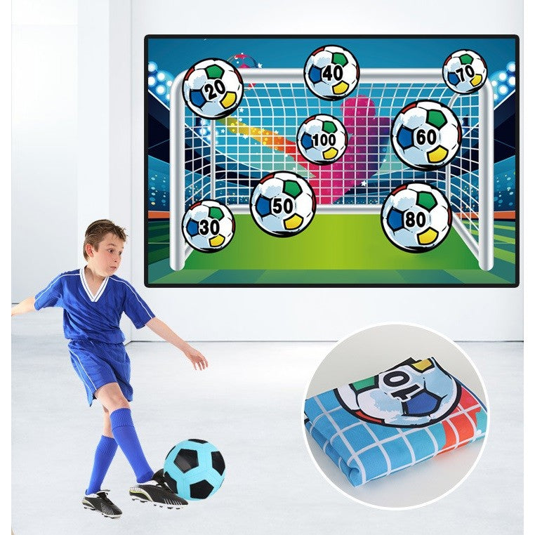 Set De Fotbal Joc Recreativ Pentru Copii, Minge Cu Scai, Poarta Din Material Textil, 150 X 100 Cm, Multicolor