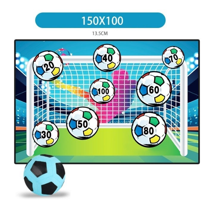 Set De Fotbal Joc Recreativ Pentru Copii, Minge Cu Scai, Poarta Din Material Textil, 150 X 100 Cm, Multicolor
