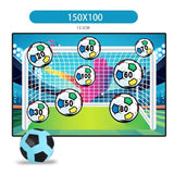 Set De Fotbal Joc Recreativ Pentru Copii, Minge Cu Scai, Poarta Din Material Textil, 150 X 100 Cm, Multicolor