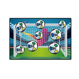 Set De Fotbal Joc Recreativ Pentru Copii, Minge Cu Scai, Poarta Din Material Textil, 150 X 100 Cm, Multicolor