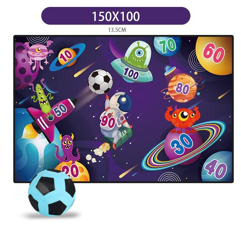 Set De Fotbal Joc Recreativ Pentru Copii, Model Extraterestrii, Minge Cu Scai, Poarta Din Material Textil, 150 X 100 Cm