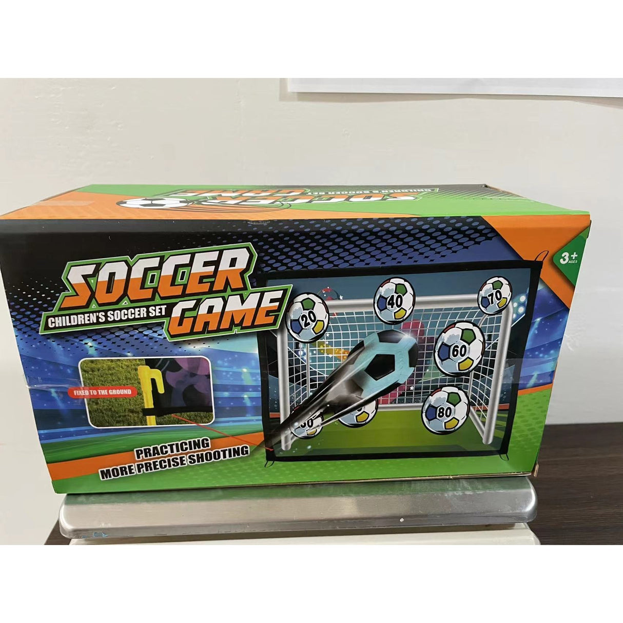 Set De Fotbal Joc Recreativ Pentru Copii, Model Extraterestrii, Minge Cu Scai, Poarta Din Material Textil, 150 X 100 Cm