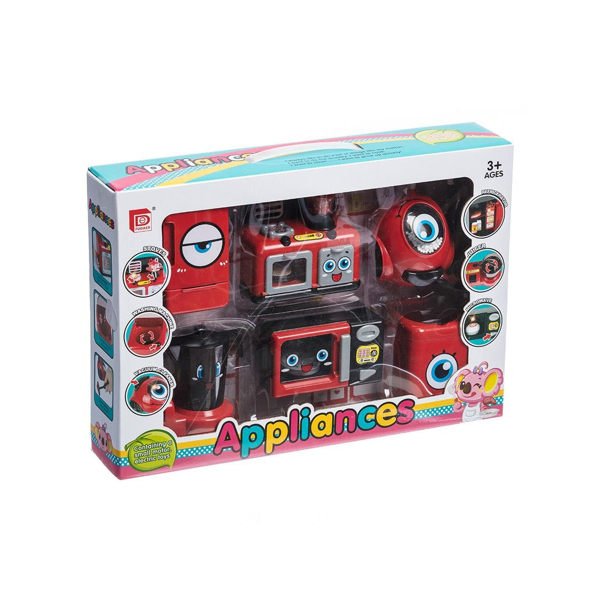 Set De Joaca Mini Bucatarie, Aparate De Uz Casnic Mici, 6 Piese, Pentru Copii