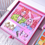 Paleta de Machiaj, KEVIN & COCO, Best Partner, Fard de Pleoape, Breloc si Cercei, 50 culori, 22 x 21 x 5cm - vivimall.ro