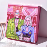 Paleta de Machiaj, KEVIN & COCO, Best Partner, Fard de Pleoape, Breloc si Cercei, 50 culori, 22 x 21 x 5cm - vivimall.ro