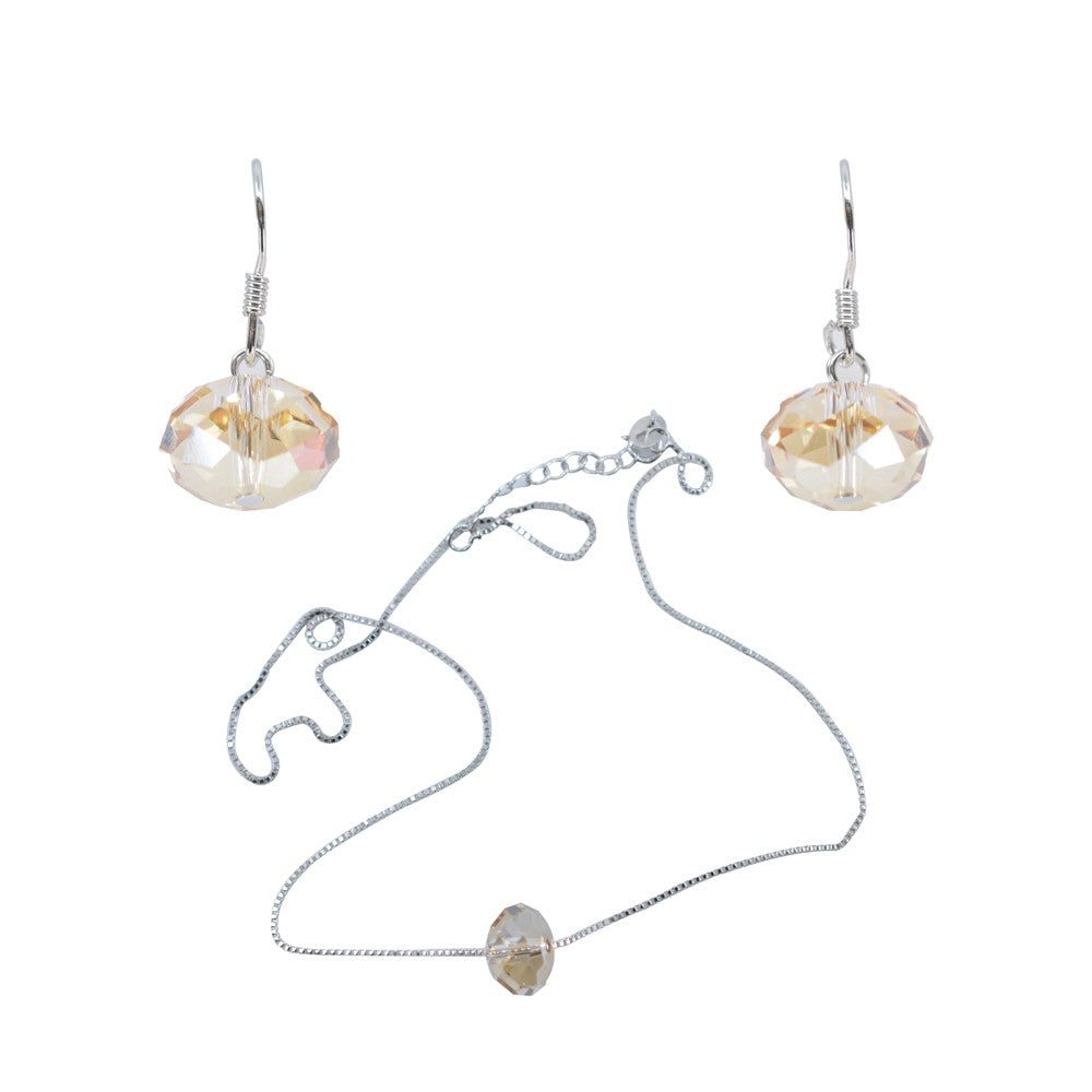 Set Din Argint 925 Colier Si Cercei Cu Elemente Swarovski