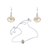Set Din Argint 925 Colier Si Cercei Cu Elemente Swarovski