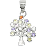 Set din Argint 925 Copac cu Pietre Colorate - vivimall.ro