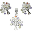 Set din Argint 925 Copac cu Pietre Colorate - vivimall.ro