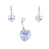 Set Din Argint 925 Cu Elemente Tip Swarovski, Inima
