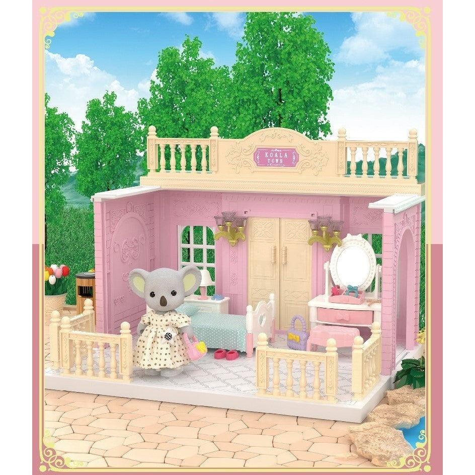 Set Dormitor Pentru Papusi Cu Mobilier Si Figurina