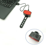 Set far si stop spate LED bicicleta, Vivimall, incarcare USB, rezistent la apa, 4 moduri de luminare, Plastic, Alb/Rosu, 10x6x4 cm - vivimall.ro