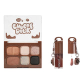 Set Machiaj, Kevin&Coco, Paleta Farduri de Ochi si Lip Gloss, 6 Nuante, Finisaj Mat, Shimmer, Textura Fina, Pigmentare Intensa, 10.4 g, 14.7 x 10.5 x 3.5 cm, Maro - vivimall.ro