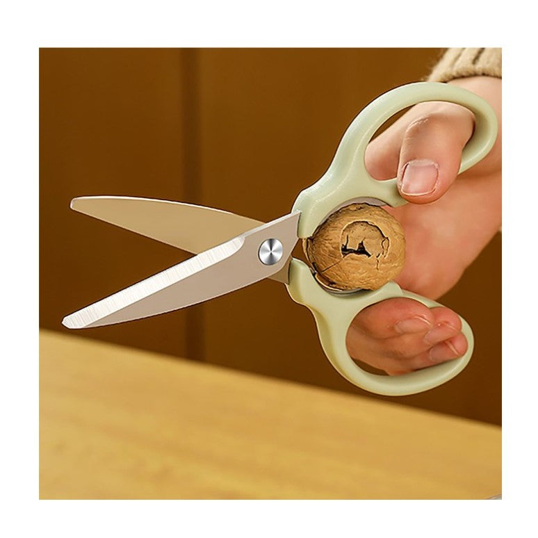 Set Foarfeca Pentru Bucatarie Curatator Legume Tip Suport, Multifunctional, Spargator Nuci, Material Abs Si Otel Inoxidabil, Maner Ergonomic, 16.8 X 7.8 X 1 Cm, Verde - vivimall.ro