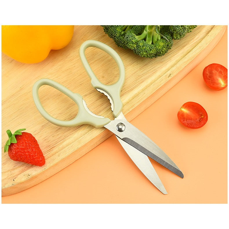 Set Foarfeca Pentru Bucatarie Curatator Legume Tip Suport, Multifunctional, Spargator Nuci, Material Abs Si Otel Inoxidabil, Maner Ergonomic, 16.8 X 7.8 X 1 Cm, Verde - vivimall.ro