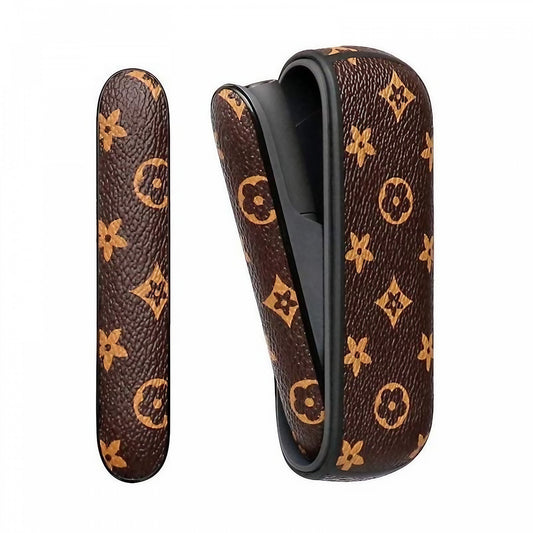 Set Husa Piele Ecologica Si Capac Plastic Vivimall, pentru IQOS 3.0 DUO, de Protectie, Anti Soc si Zgarieturi, 20 gr, 12 x 4 x 2 cm, Maro - vivimall.ro