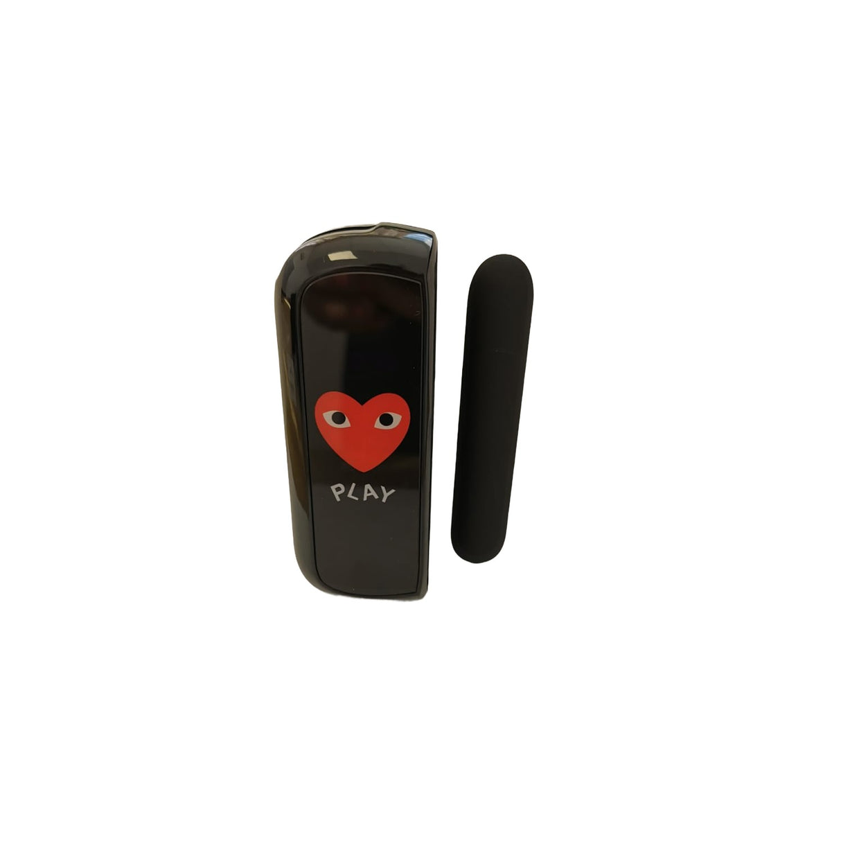 Set Husa Si Capac Plastic Flippy, pentru IQOS Iluma, de Protectie, Capac Magnetic, Anti Soc si Zgarieturi, 20 gr, 12 x 4 x 2.5 cm, Model Inima, Negru - vivimall.ro