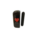 Set Husa Si Capac Plastic Flippy, pentru IQOS Iluma, de Protectie, Capac Magnetic, Anti Soc si Zgarieturi, 20 gr, 12 x 4 x 2.5 cm, Model Inima, Negru - vivimall.ro