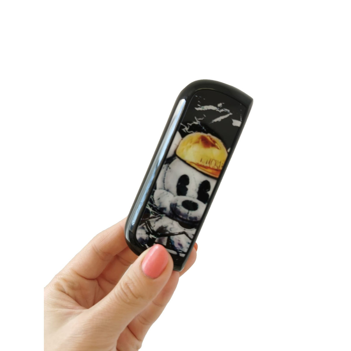 Set Husa Si Capac Plastic Flippy, pentru IQOS Iluma, de Protectie, Capac Magnetic, Anti Soc si Zgarieturi, 20 gr, 12 x 4 x 2.5 cm, Model Urs, Negru/Galben - vivimall.ro