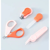 Set Ingrijire Unghii pentru Bebelusi, Vivimall, Cutie de Depozitare in Forma de Ursulet, 10 x 9.5 cm, Roz