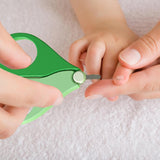 Set Ingrijire Unghii pentru Bebelusi, Vivimall, Cutie de Depozitare in Forma de Ursulet, 10 x 9.5 cm, Verde