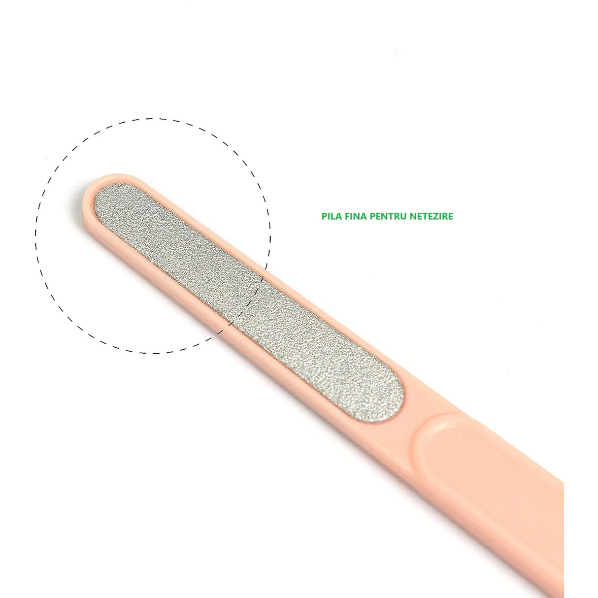 Set 4in1 de Ingrijire Unghii pentru Bebelusi, Vivimall, Cutie de Depozitare Transparenta, 0-6 Ani, 13.6x8x2 cm, Roz