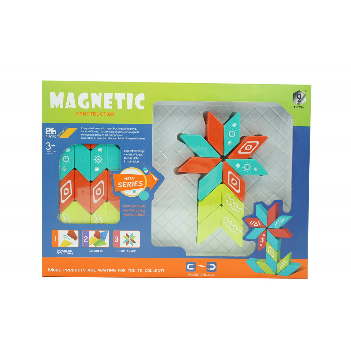 Jucarie educativa magnetica 26 piese | SmartShapes - vivimall.ro