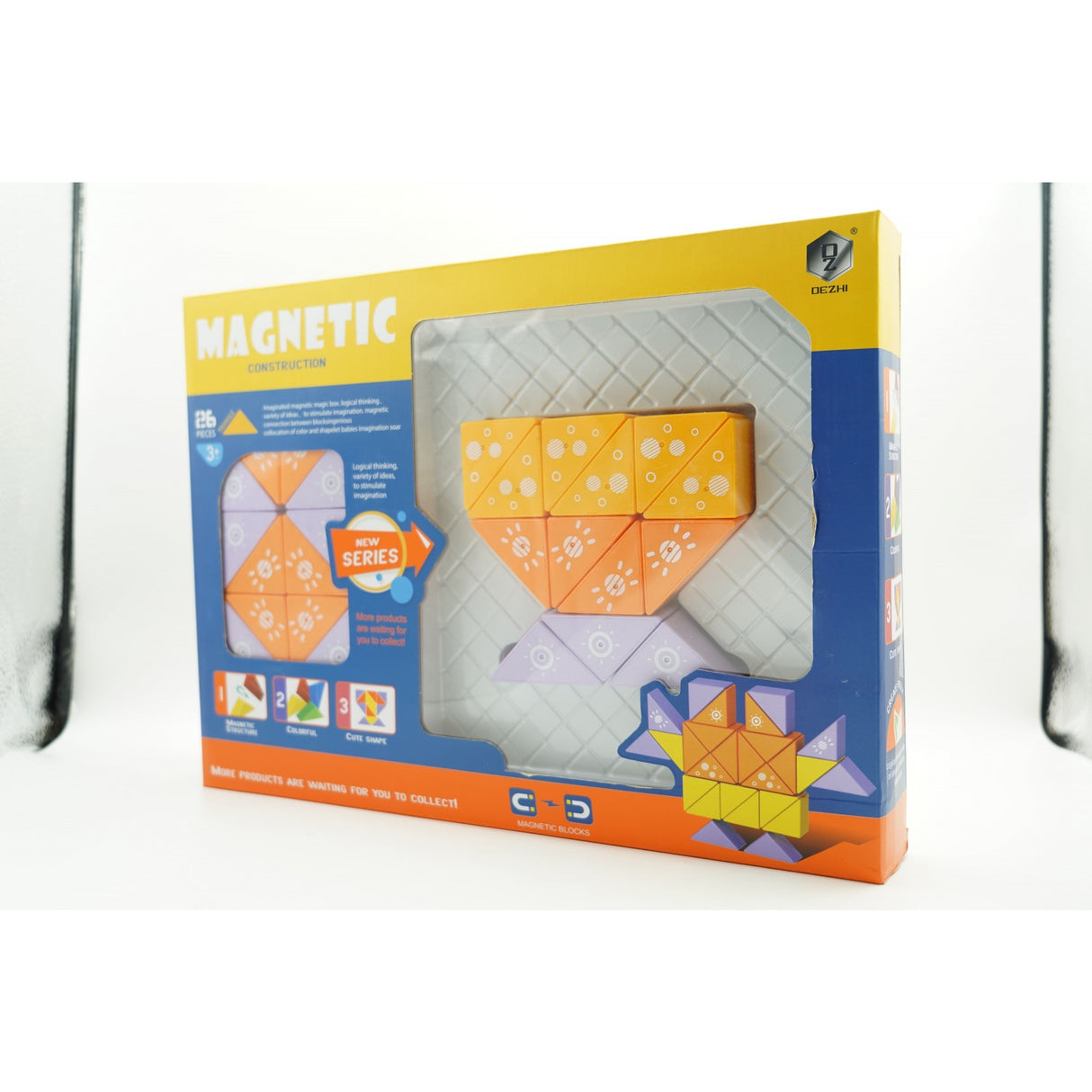 Set constructie magnetice 26 piese | MagneBuild - vivimall.ro