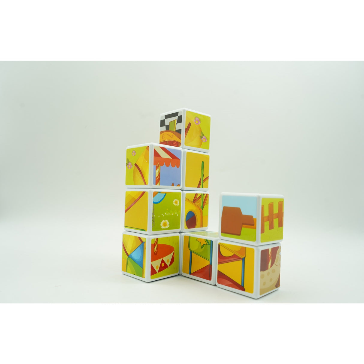 Puzzle cuburi magnetice 10 piese | ClickMag - vivimall.ro