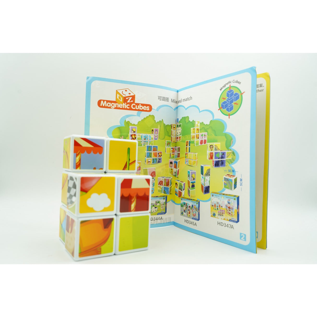 Puzzle cuburi magnetice 10 piese | ClickMag - vivimall.ro