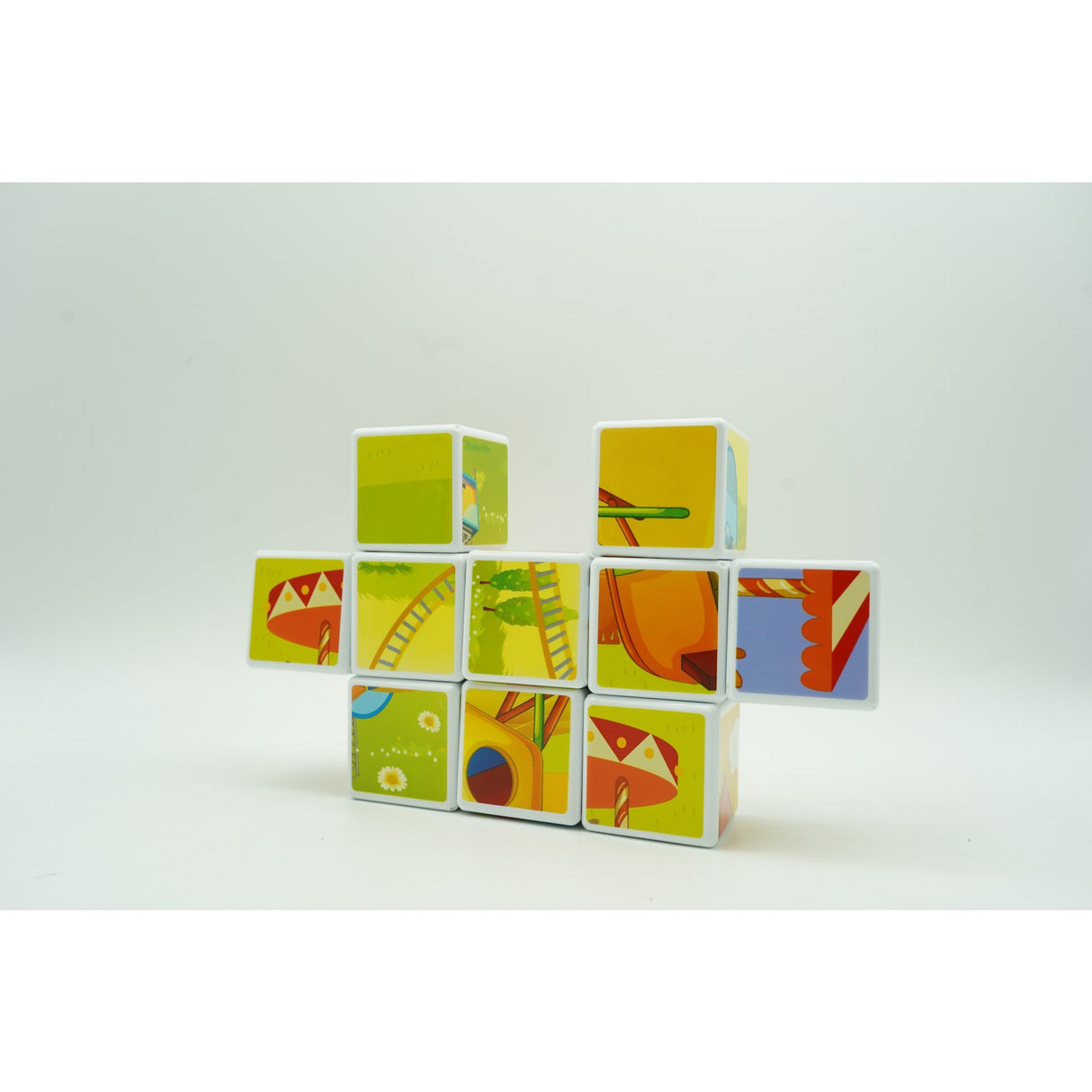 Puzzle cuburi magnetice 10 piese | ClickMag - vivimall.ro