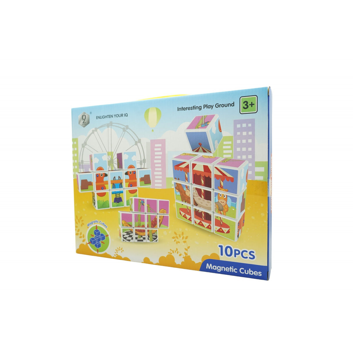 Puzzle cuburi magnetice 10 piese | ClickMag - vivimall.ro