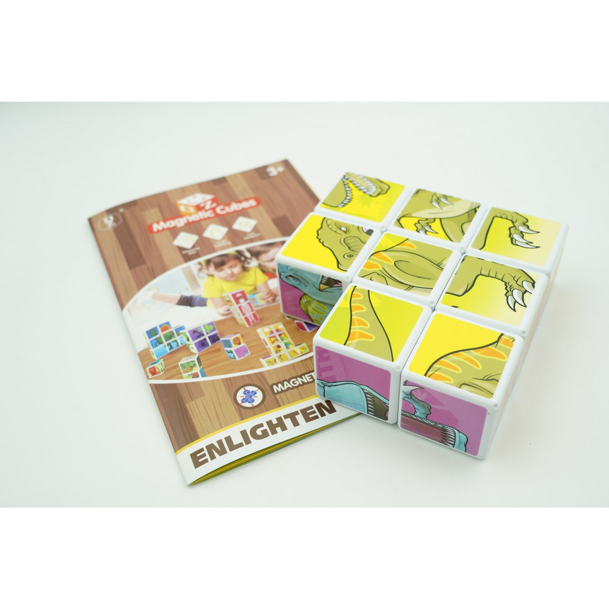 Cuburi magnetice dinozauri 8 piese | MagneDino - vivimall.ro
