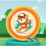 Set Interactiv Frisbee, Fippy, pentru Copii, 2 Palete Elastice, Diametru 30 cm, 4 Mingi, + 3 Ani, Design Animat, Multicolor - vivimall.ro