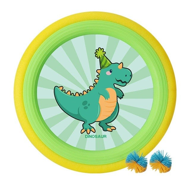 Set Interactiv Frisbee, Fippy, Pentru Copii, 2 Palete Elastice, Diametru 30 Cm, 4 Mingi, + 3 Ani, Design Animat - vivimall.ro