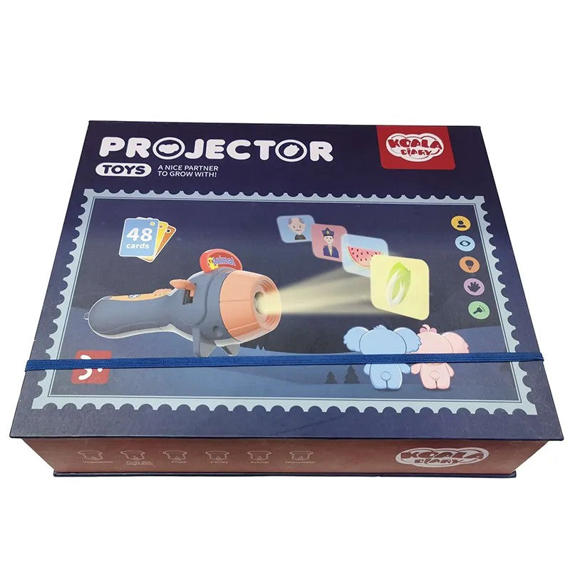 Set Jucarie Educativa, Proiector Tip Lanterna Pentru Copii, 6 Teme, 48 De Imagini, Cutie Depozitare, +3 Ani
